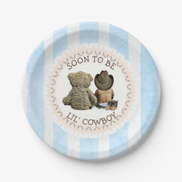 Ethnic bald zu Lil' Cowboy Baby Showpaper Pappteller