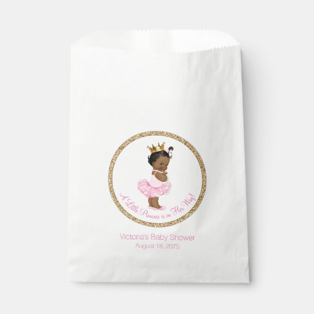 Ethnic Ballerina Princess Girl Babydusche Geschenktütchen (Vorderseite)