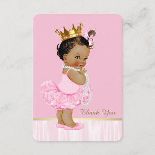 Ethnic Ballerina Tutu Kinderdusche Vielen Dank Dankeskarte