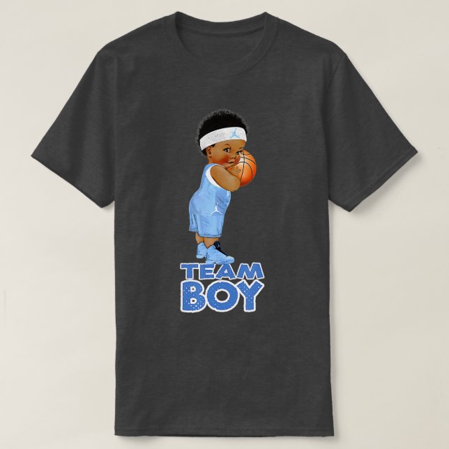 Ethnic Basketball Team Boy Baby Gender Reveal T-Shirt
