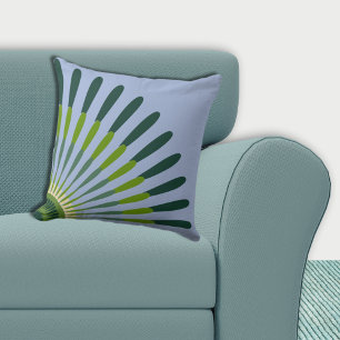 Ethnic Blue und Green Quarter Star Blume Kissen