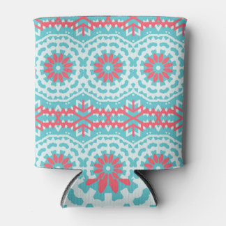 Ethnic Bohemisch Bright Blue Muster Dosenkühler