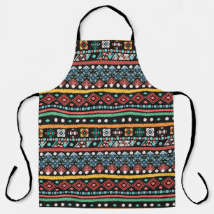 Ethnic Boho: Geometrische Pixel Print Schürze