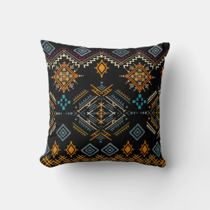Ethnic Boho Ornament Nahtloses Muster Kissen