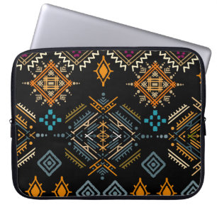 Ethnic Boho Ornament Nahtloses Muster Laptopschutzhülle