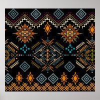 Ethnic Boho Ornament Nahtloses Muster