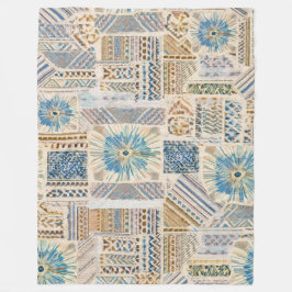 Ethnic Boho Patchwork Throw Blanket Fleecedecke