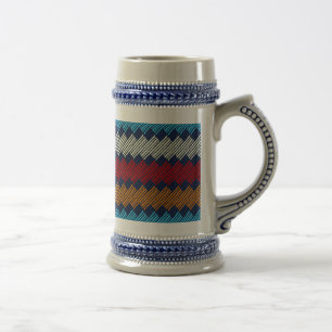 Ethnic Boho Pattern Lace Stickerei auf Stoff Bierglas