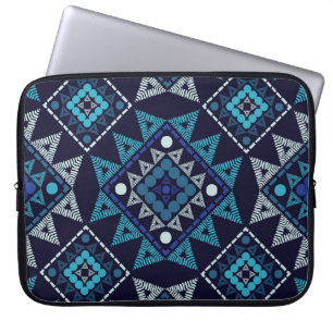 Ethnic Boho Stickerei Seamless Muster Laptopschutzhülle
