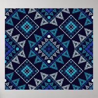 Ethnic Boho Stickerei Seamless Muster