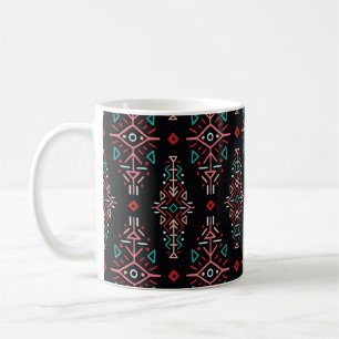 Ethnic Boho Tiles: Vintages nahtloses Muster Kaffeetasse