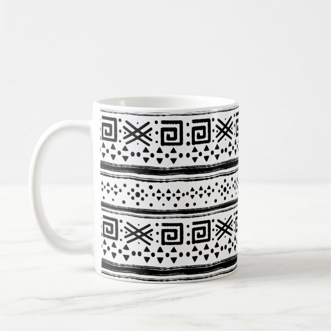 Ethnic Boho Tribal Art Print Kaffeetasse (Links)