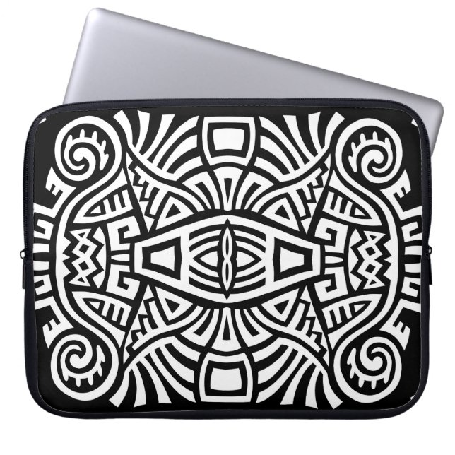 Ethnic Boho: Vintag Trendy Laptopschutzhülle (Vorderseite)