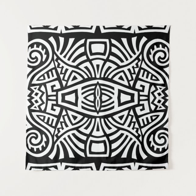 Ethnic Boho: Vintag Trendy Wandteppich (Vorderseite)