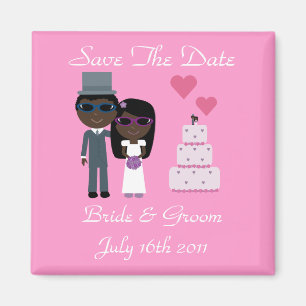 Ethnic Bride & Groom Sonnenbrillen Sommerhochzeit Magnet