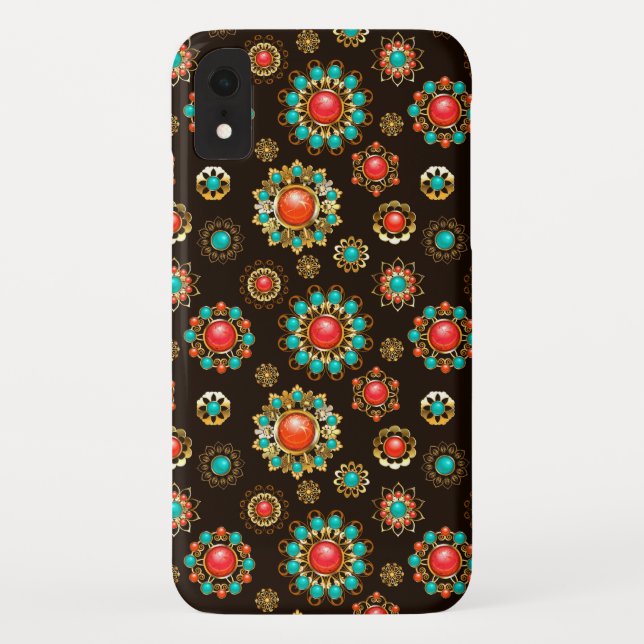 Ethnic Brooches Nahtloses Muster Case-Mate iPhone Hülle (Rückseite)
