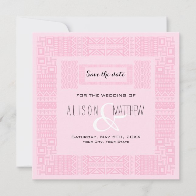 Ethnic Design Custom Ankündigung Datum freihalten  (Vorderseite)