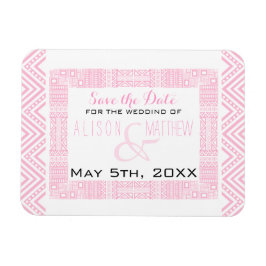 Ethnic Design Wedding Save the Date Magnet 1