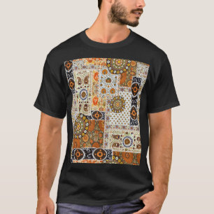Ethnic Digital Abstrakt: Nahtloses Muster T-Shirt