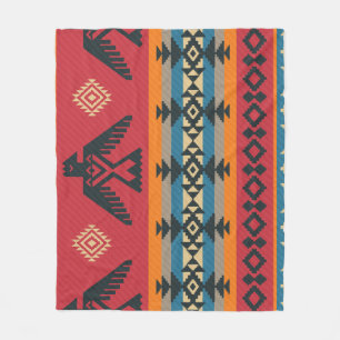 Ethnic Eagles Tribal Vintages Muster Fleecedecke