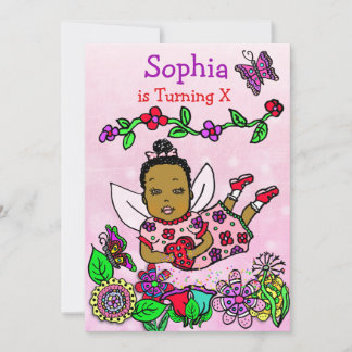 Ethnic Fairy Birthday Einladung