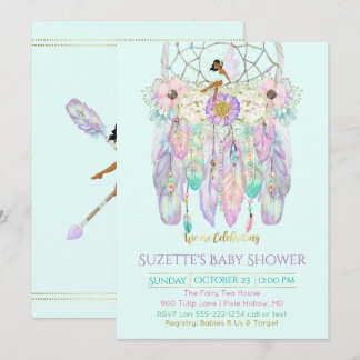 Ethnic Fairy Dream Catcher Boho jedes Farbpapier Einladung