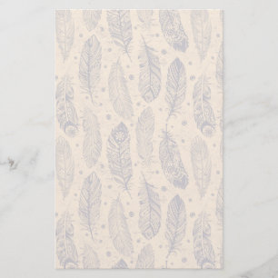 Ethnic Feather Kontur Muster Briefpapier