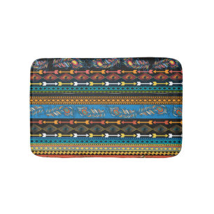 Ethnic Feathers: Stickerei Boho Chic Badematte