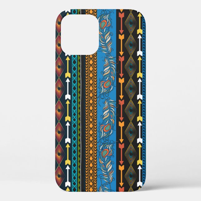 Ethnic Feathers: Stickerei Boho Chic Case-Mate iPhone Hülle (Rückseite)