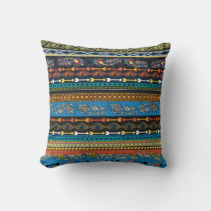 Ethnic Feathers: Stickerei Boho Chic Kissen