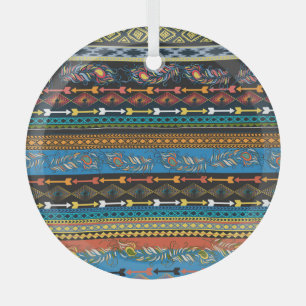 Ethnic Feathers: Stickerei Boho Chic Ornament Aus Glas