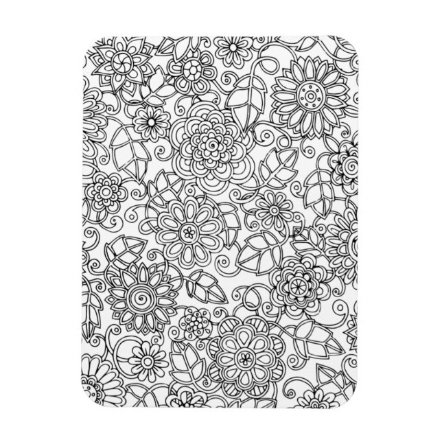 Ethnic Floral Doodle Magnet (Vertikal)