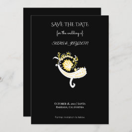 Ethnic Floral Pattern – Vintage Boho Paisley Art Save The Date