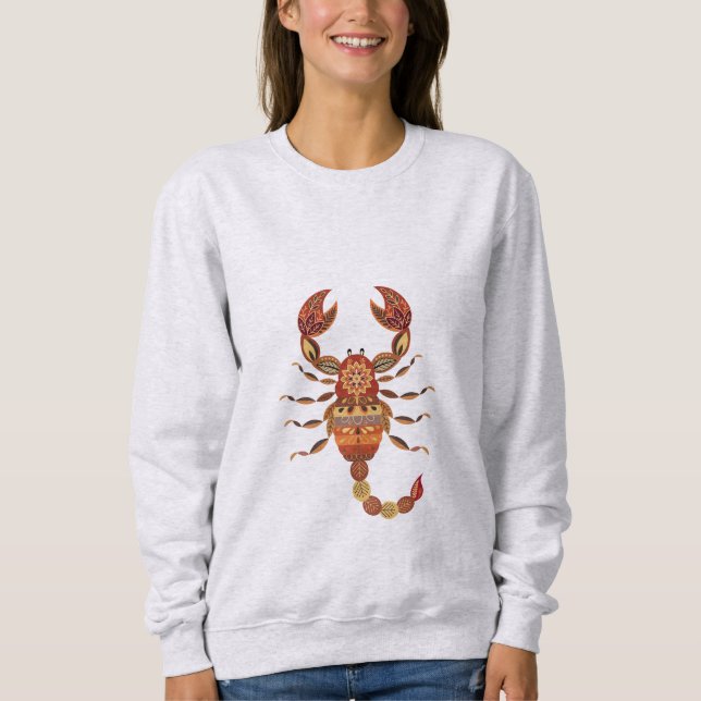 Ethnic Floral Scorpion Sweatshirt (Vorderseite)