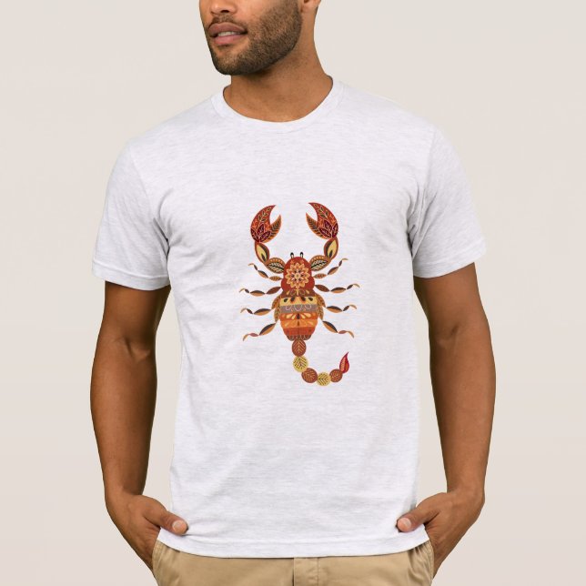 Ethnic Floral Scorpion T-Shirt (Vorderseite)