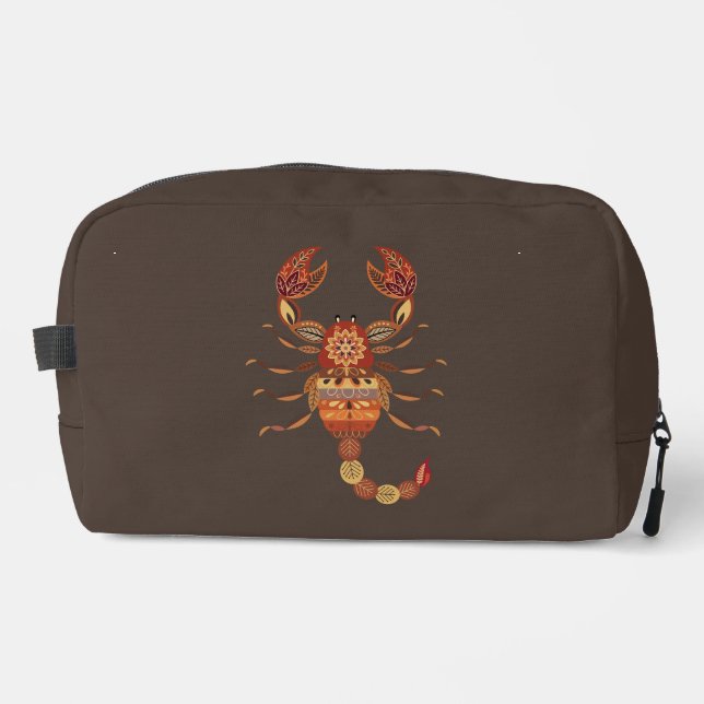 Ethnic Floral Scorpion Waschbeutel (Vorderseite)