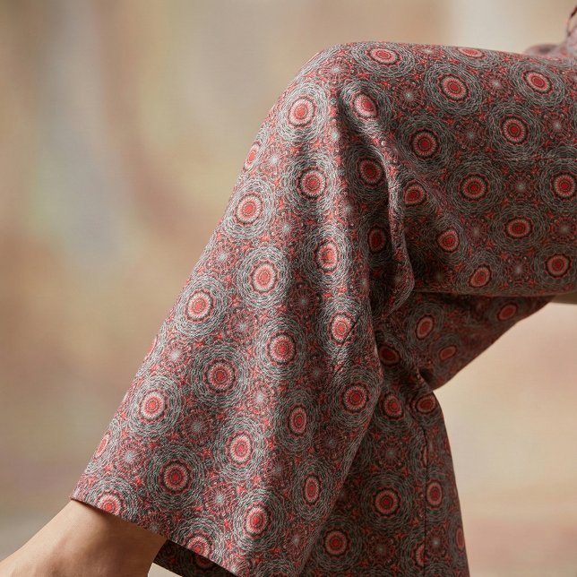 Ethnic Folk Bohemisch Red Black and White Pattern Stoff (Von Creator hochgeladen)