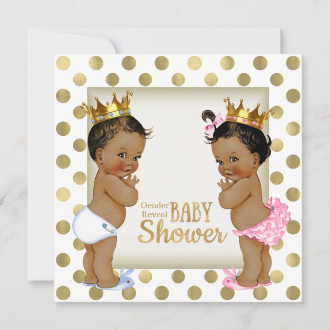 Ethnic Gender Reveal Baby Shower Einladung (Vorderseite)