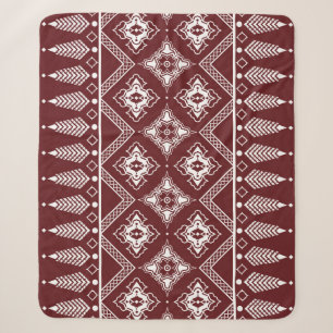 Ethnic Geometric Asian Style Muster Sherpadecke