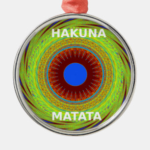 Ethnic haben einen schönen Tag und eine bessere Na Silbernes Ornament