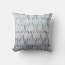 Ethnic Hexagon Honey Patches Silver Mattiert