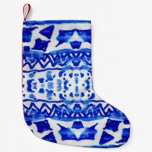 Ethnic Indigo Arrow Indianermuster Kleiner Weihnachtsstrumpf