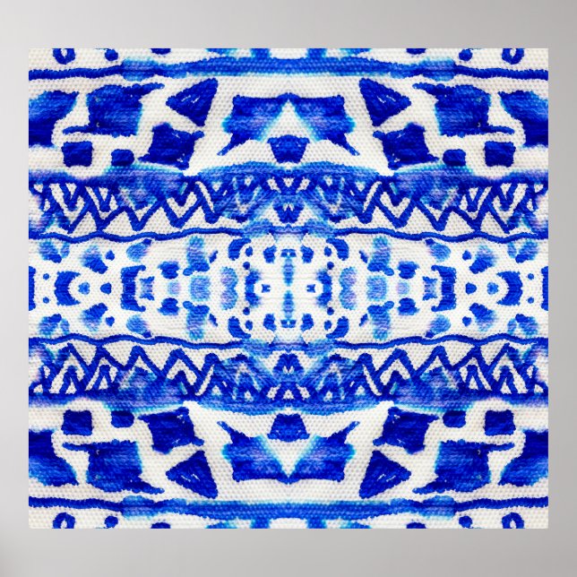 Ethnic Indigo Arrow Indianermuster Poster (Vorne)