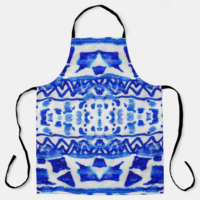 Ethnic Indigo Arrow Indianermuster Schürze (Vorderseite)
