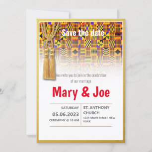 Ethnic Kente Wedding Invitation Series 2 Einladung