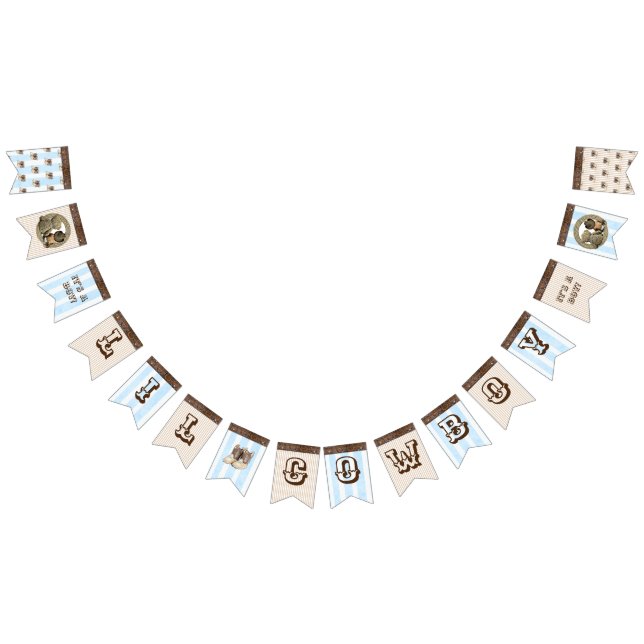 Ethnic Lil Cowboy Baby Showflagge Banner (Alle)