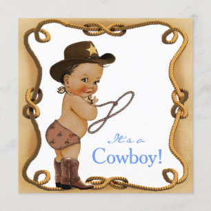 Ethnic Little Cowboy Baby Shower Einladung