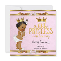 Ethnic Little Princess Baby Dusche Pink Gold