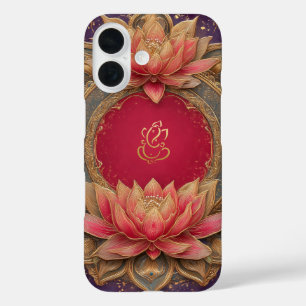 Ethnic Lotus Indian God Ganesh iPhone 16 Hülle