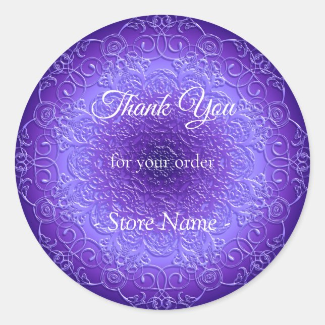 Ethnic Mandala Design Runder Aufkleber (Vorderseite)